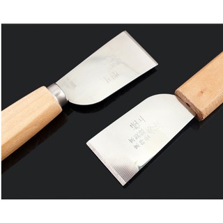 Dao Lạng Da Thuộc, Cán Gỗ, Thép Trắng
