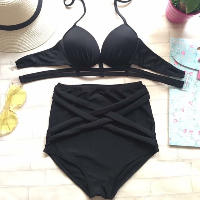 Bikini/ bộ bơi 2 mảnh màu đen | BigBuy360 - bigbuy360.vn