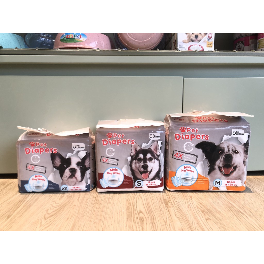 GIAO HÀNG HỎA TỐC -Bỉm chó đực Pet Diapers - Bịch 12 miếng - ZIPPOPET SHOP