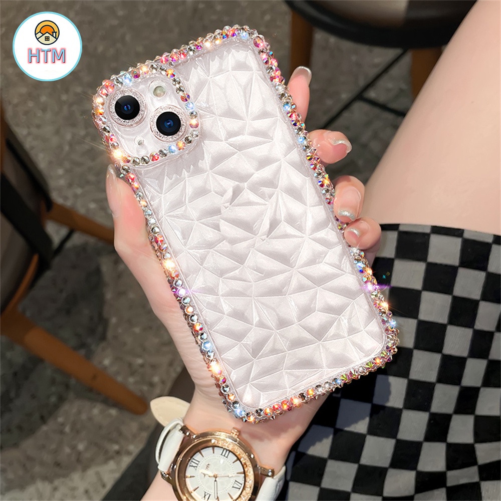 Ốp Điện Thoại TPU Silicon Mềm Đính Đá Sang Trọng Cho iPhone 13 12 11 Pro Max X XS XR 7 8 Plus