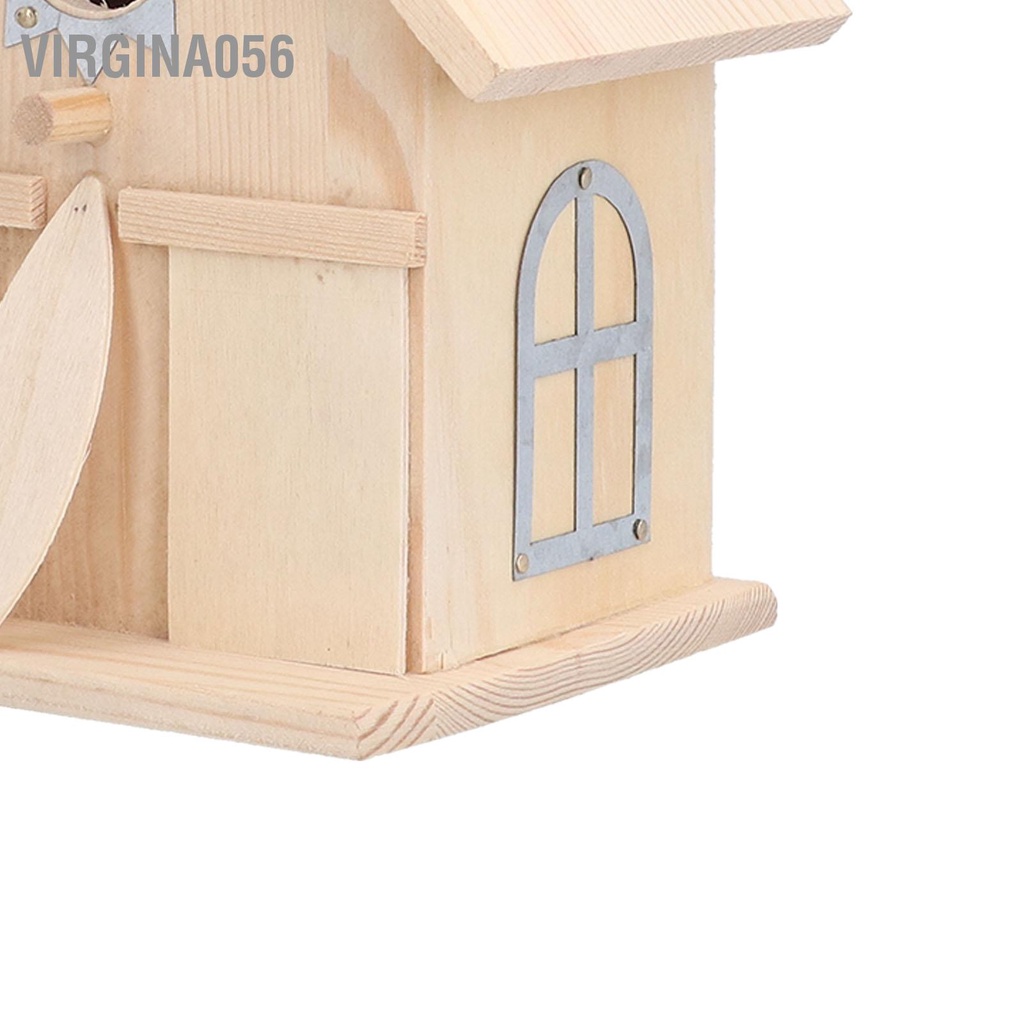 Virgina056 Nhà chim bằng gỗ ngoài trời Phong cách nông thôn Vườn treo trang trí Tổ yến cho én