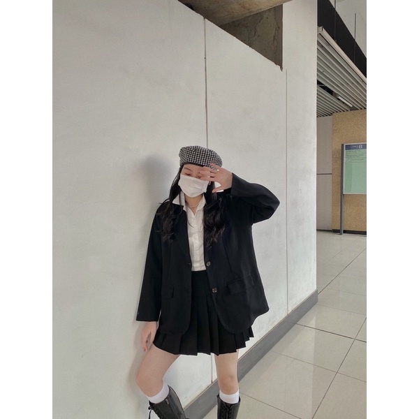Áo Blazer túi cúc cài ẢNH CHỤP THẬT 2 lớp dày dặn-K1