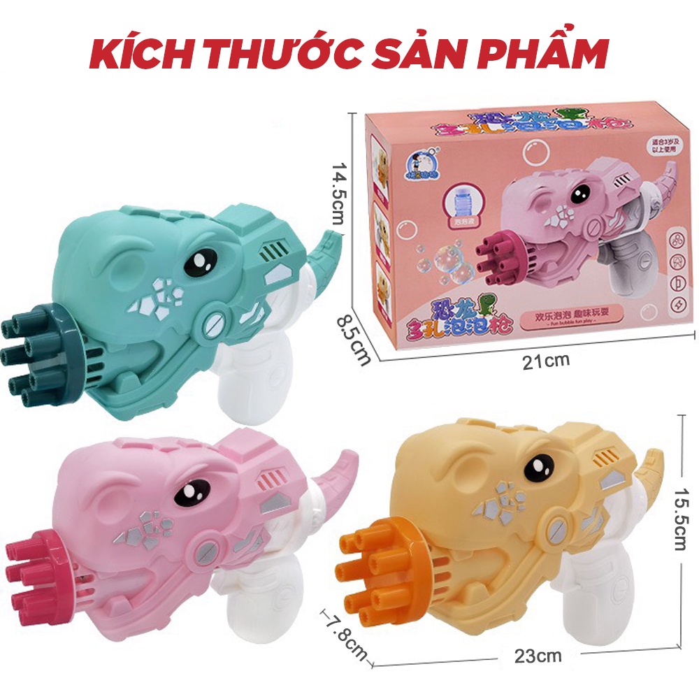 Đồ Chơi Súng Bắn Bong Bóng 7 Nòng Siêu Đẹp + Tặng Chai Dung Dịch Cho Bé
