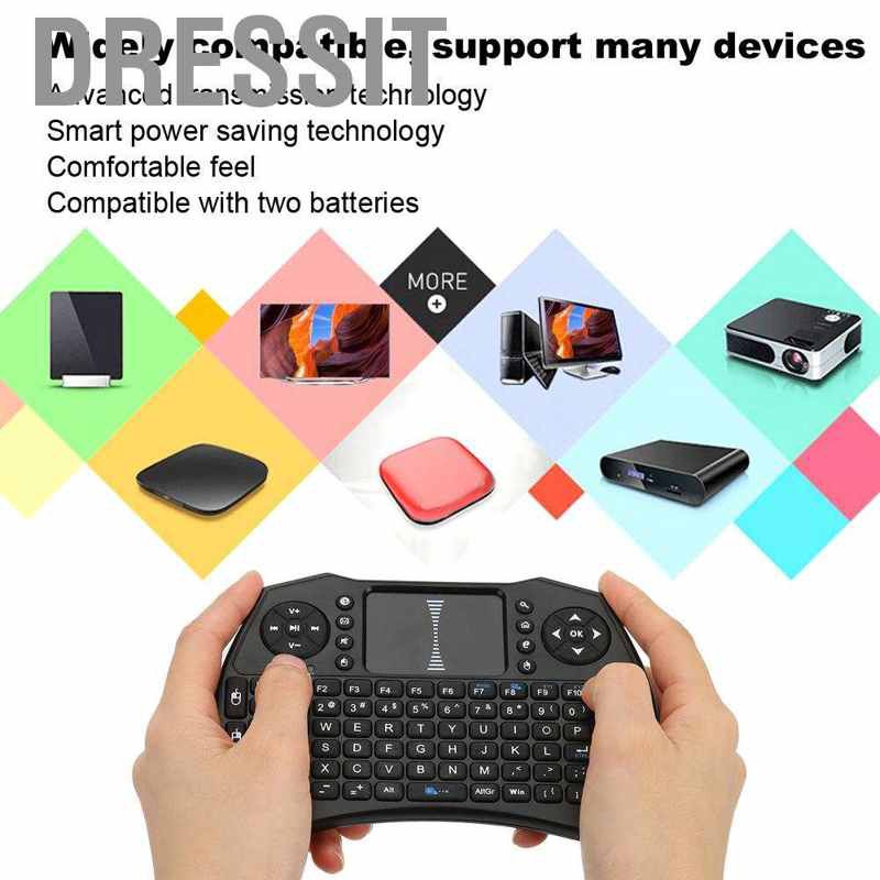 Bàn Phím Mini Không Dây 2.4ghz Cho Android Tv Box Touchpad A8