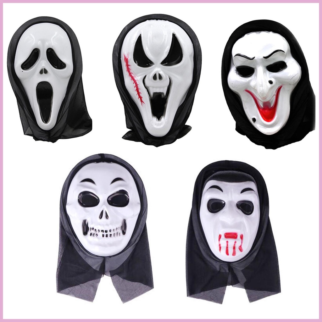 Mặt Nạ Hóa Trang Halloween Hình Ma Kem Che Phủ Mặt