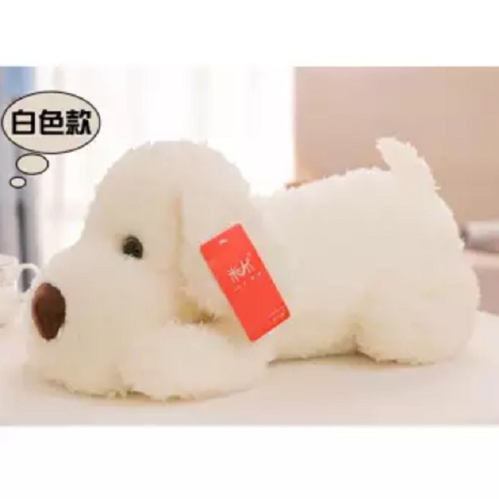 Thú bông Chó trắng nằm
