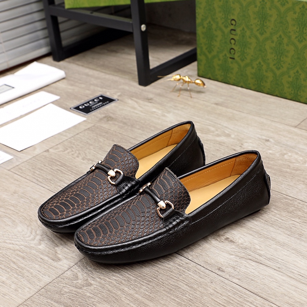 Giày tây lười nam da thật GUCCI GG GC mang đến sự thời thượng và thanh lịch với mặt da cao cấp