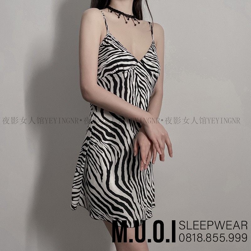 Váy ngủ lụa họa tiết ngựa vằn sexy Quảng Châu cao cấp SX 006 - Hàng có sẵn ( video+ảnh thật) | BigBuy360 - bigbuy360.vn