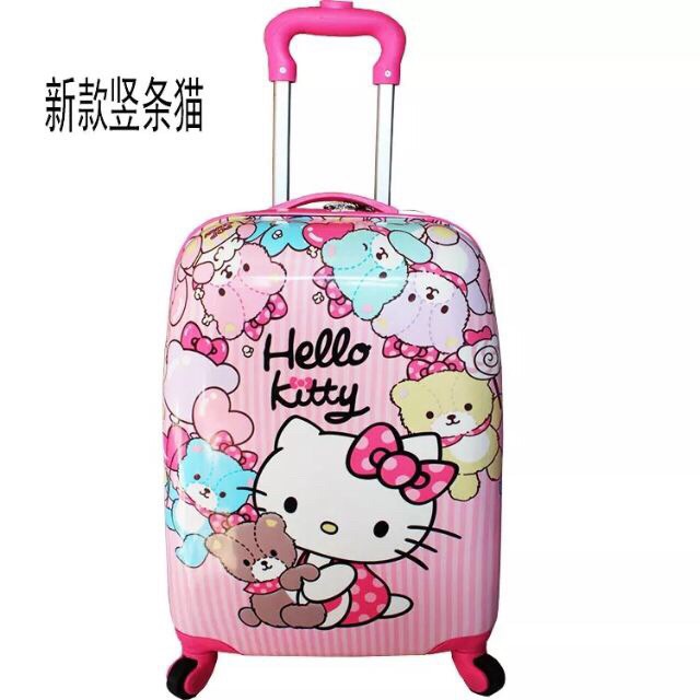 Size 18 VALI KÉO HELLO KITTY NHIỀU GẤU CHO BÉ GÁI Sgia sàn