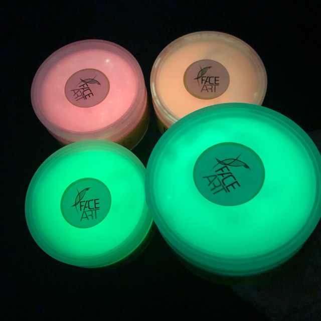 Màu Dạ quang Xanh lá - Sơn acrylic dạ quang xanh lá phát sáng trong bóng tối sau khi hấp thụ Ánh sáng - dạ quang 300gr