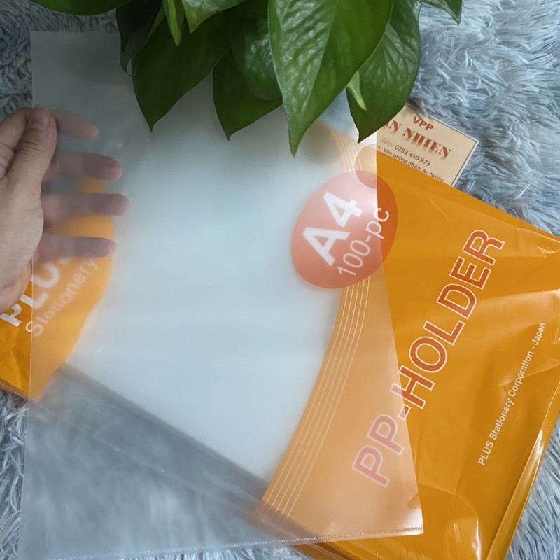 Combo 10 cái  bìa Lá Nhựa A4 Plus - Chính Hãng Nhật Bản