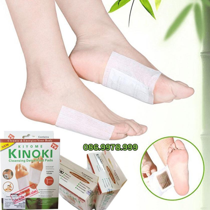 Miếng dán thải độc chân KINOKI 💖HÀNG CHÍNH HÃNG💖 1 túi 2 miếng miếng dán chân Nhật Bản, giúp ngủ ngon, massage chân