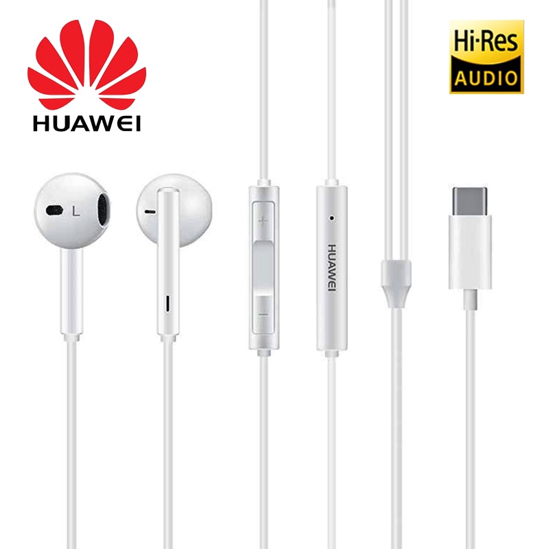 Tai nghe nhạc USB loại C có mic và nút điều chỉnh âm lượng HUAWEI P30 P20 P10 Pro