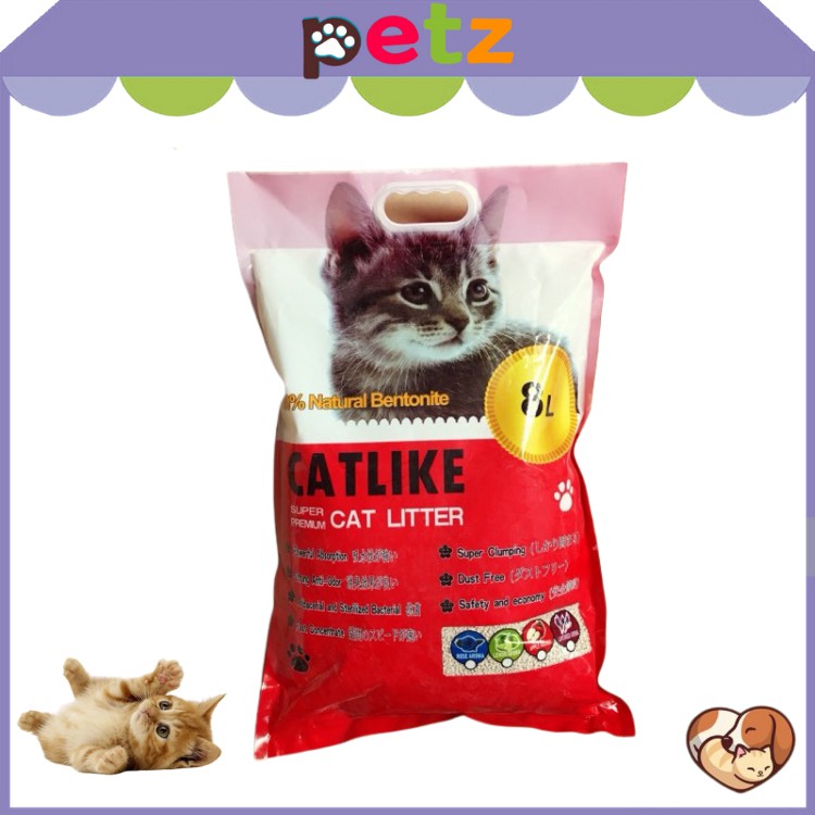 Cát vệ sinh cho mèo Catlike 8L PETZ Cát khử mùi diệt khuẩn cho mèo CAT LITTER