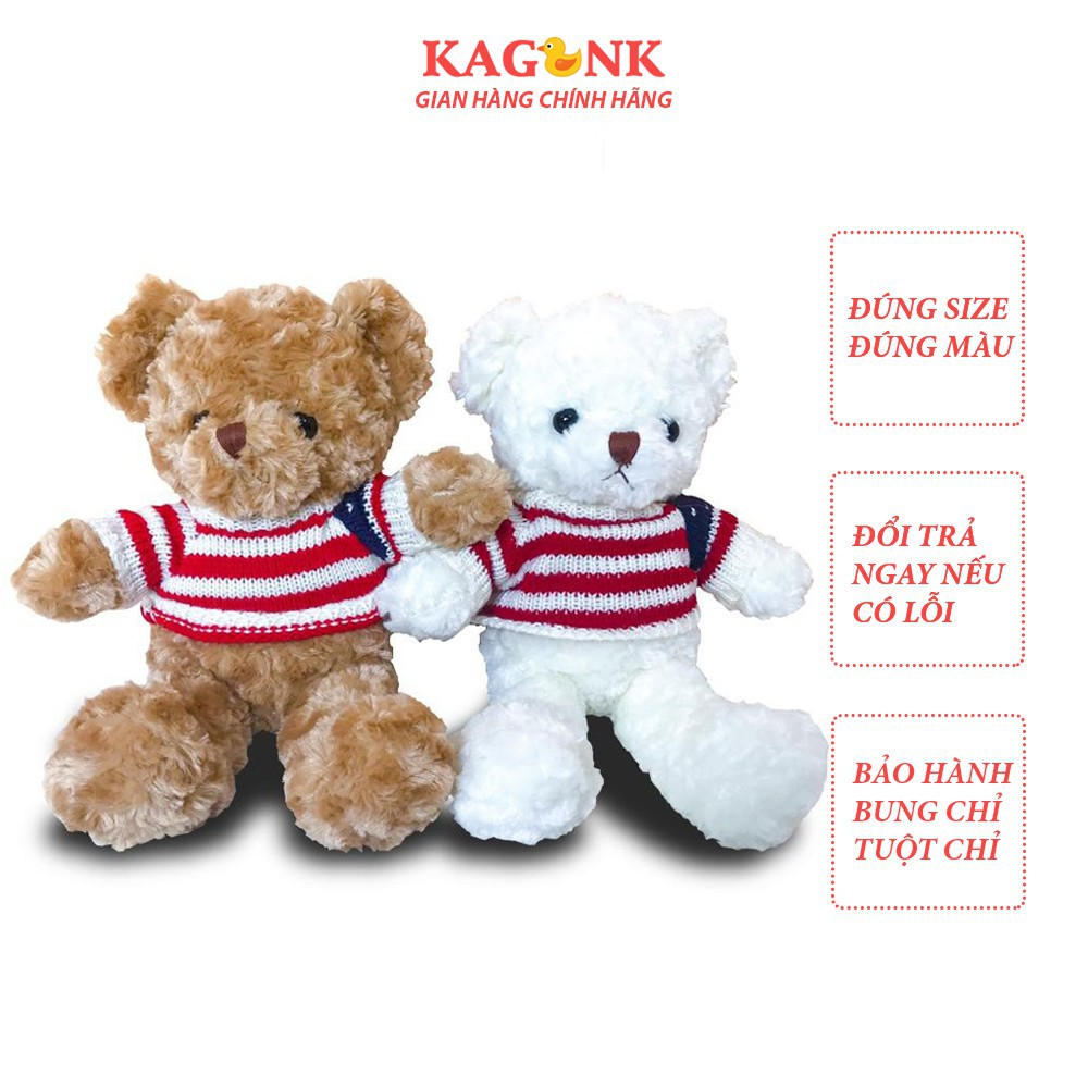 [ Mua ngay nhận ưu đãi của TINI ] Gấu Bông Teddy Áo Len Cờ Mỹ 40cm Chất Liệu Lông Xoắn Cao Cấp - Kagonk