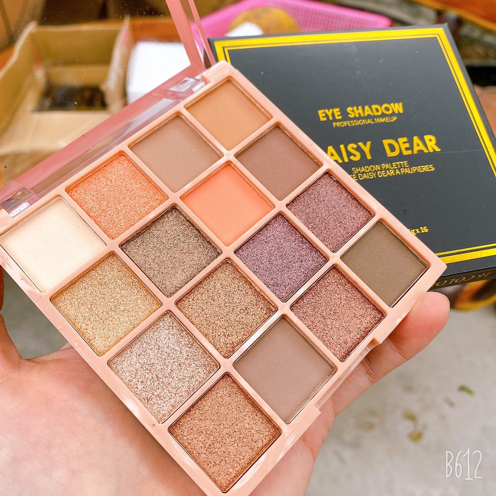 Phấn mắt 16 ô Daisy Dear nhũ lì tone hồng  nâu tây  F505 | BigBuy360 - bigbuy360.vn