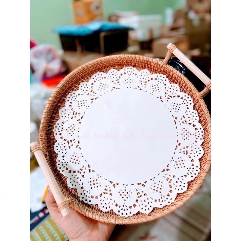 150 Tờ Giấy nến thấm dầu ăn size 21 cm chịu nhiệt chống thấm hiệu quả