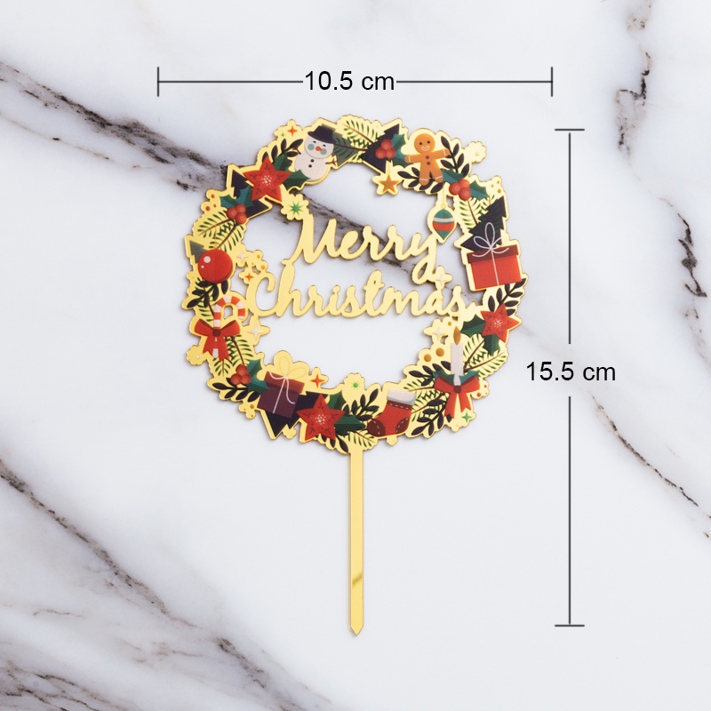 Topper Trang Trí Bánh Kem Giáng Sinh