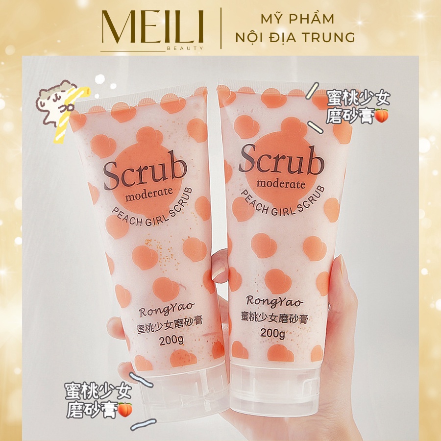 [HOT] Kem tẩy tế bào chết toàn thân hương đào thơm mát Peach Girl Crub - Meili Beauty