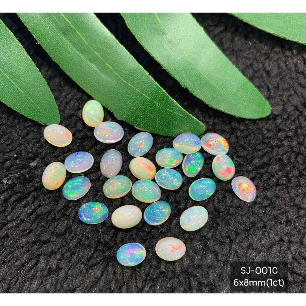 Mặt Đá Opal Màu Lắp Lánh Khỏi Chê Size Nhỏ OVAL 9*12mm-11*15mm