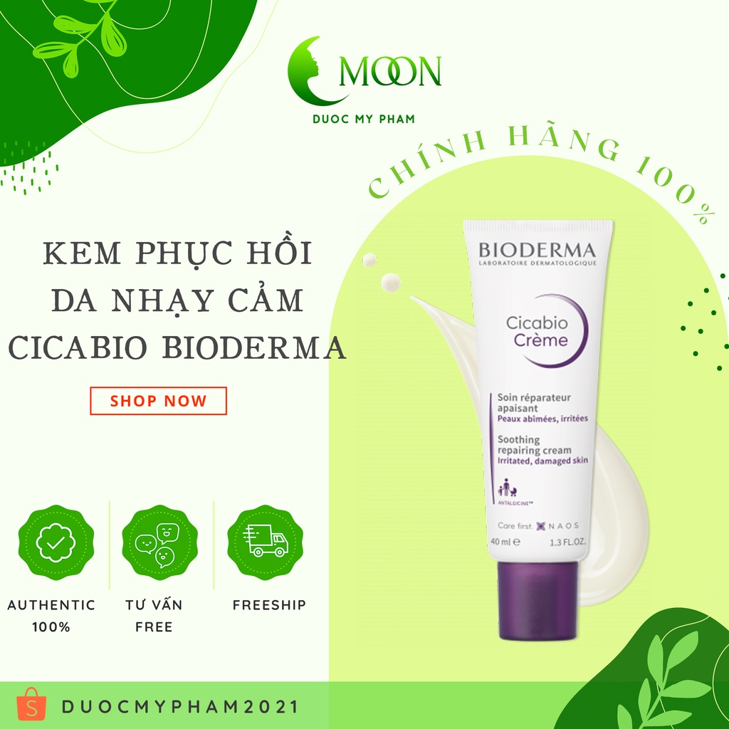 [CHÍNH HÃNG] Bioderma Cicabio Crème Kem Dưỡng Phục Hồi Da Tổn Thương 5ml-40ml