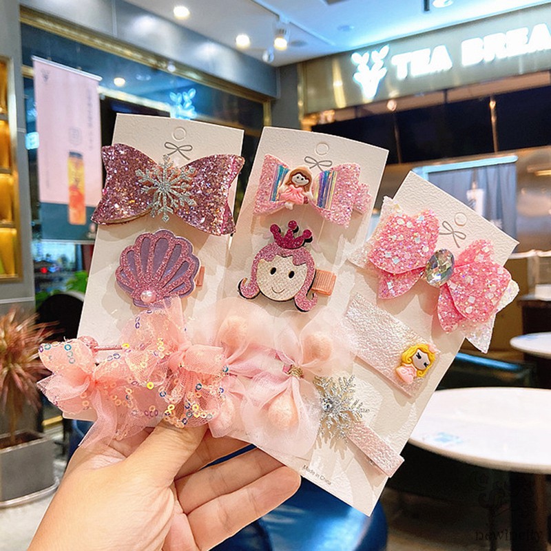 Kẹp Tóc Hình Nơ Phong Cách Hàn Quốc Xinh Xắn Cho Bé Gái