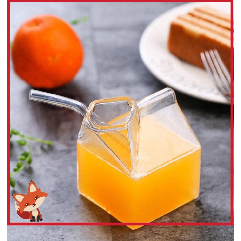 Hộp Đựng Kem/Nước Uống Bằng Kính Chịu Nhiệt Mini Hình Vuông