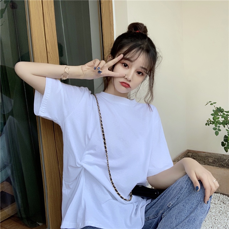 Áo Thun Tay Ngắn Dáng Rộng In Chữ kinked Đơn Giản Thời Trang Cho Nữ