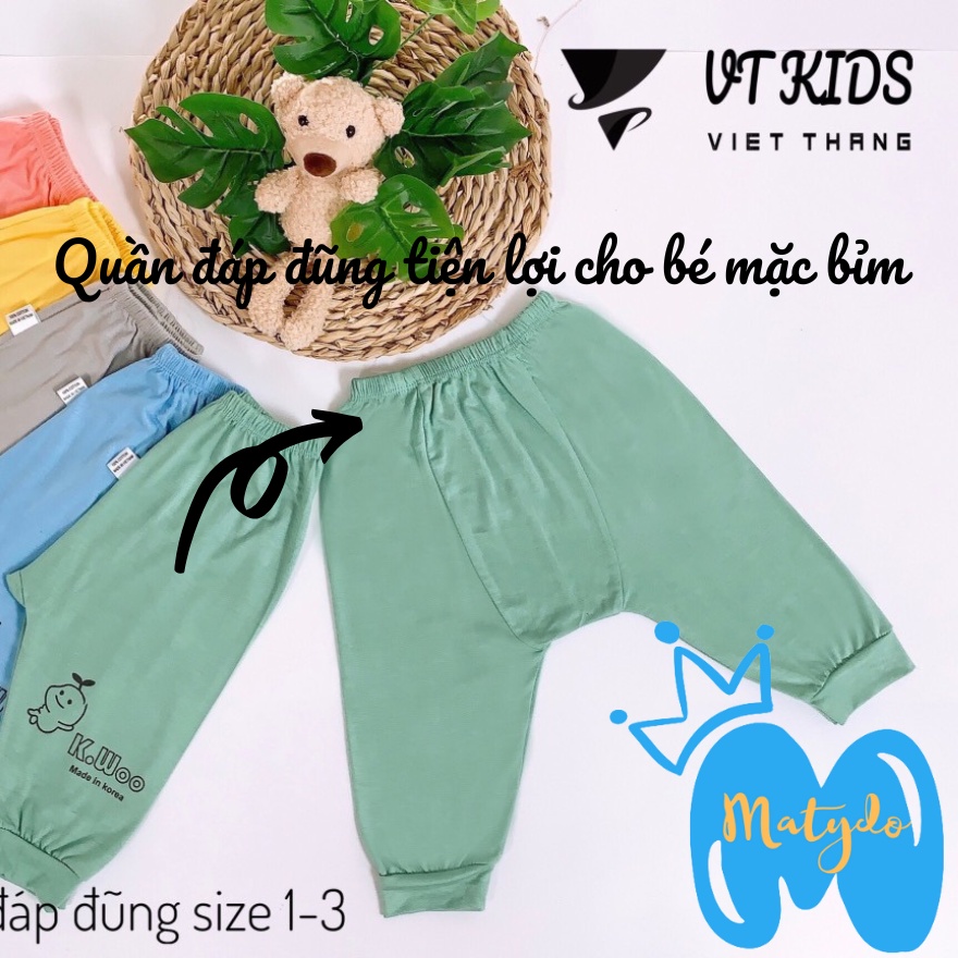Quần dài sơ sinh bé trai bé gái mùa hè đông giá rẻ quần chục cho bé VT màu trơn QDSS04