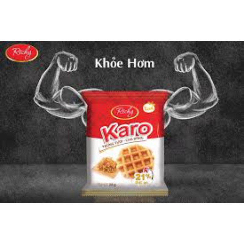 ( Giao hoả tốc) Bánh Karo trứng tươi chà bông Richy lốc 6 bánh* 26gr