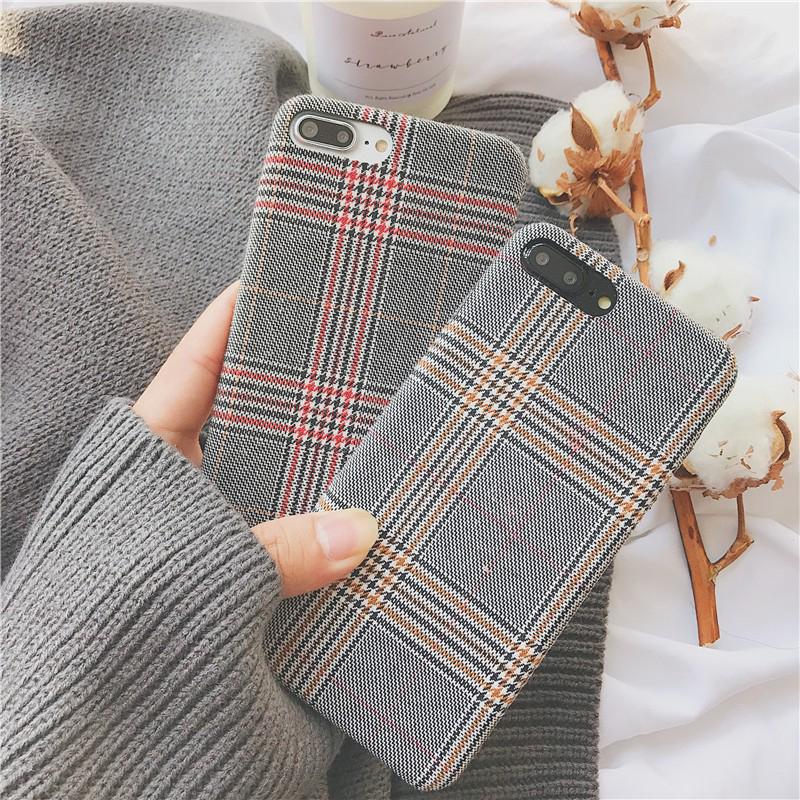 Ốp lưng caro cổ điển cho iPhone X iPhone 8 7 6 6s plus