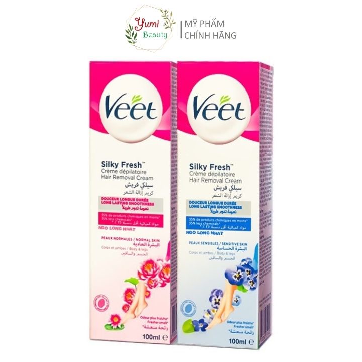 Kem tẩy lông Veet Silky Fresh Hair Removal Cream 100ml bản Pháp