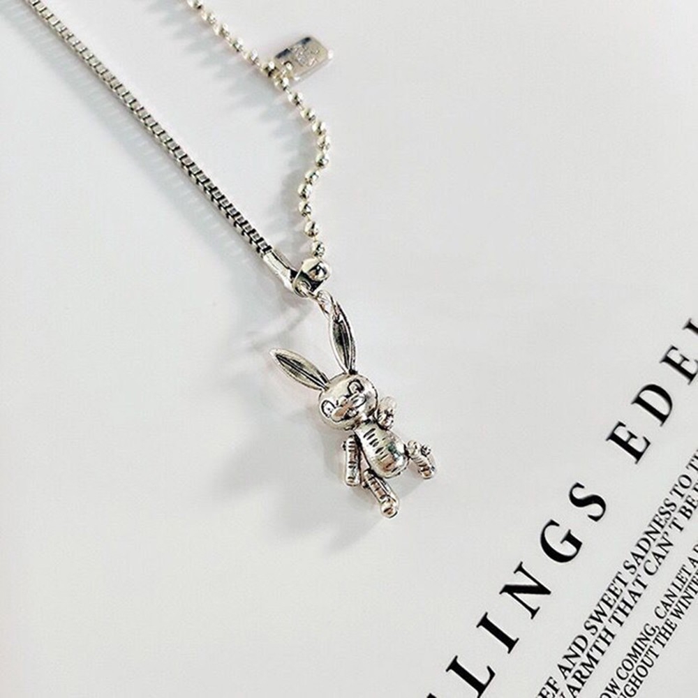 Dây chuyền mặt hình thỏ/gấu tùy chọn thiết kế đơn giản thời trang Hàn Quốc phong cách hip hop dành cho bạn nữ