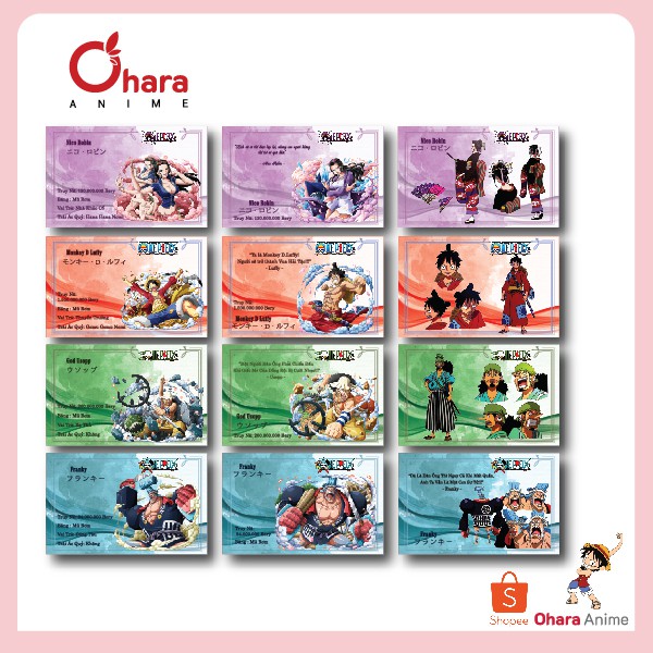 Thẻ Card Anime - thẻ nhựa Pvc hình các nhân vật trong truyện tranh One piece _ Ohara