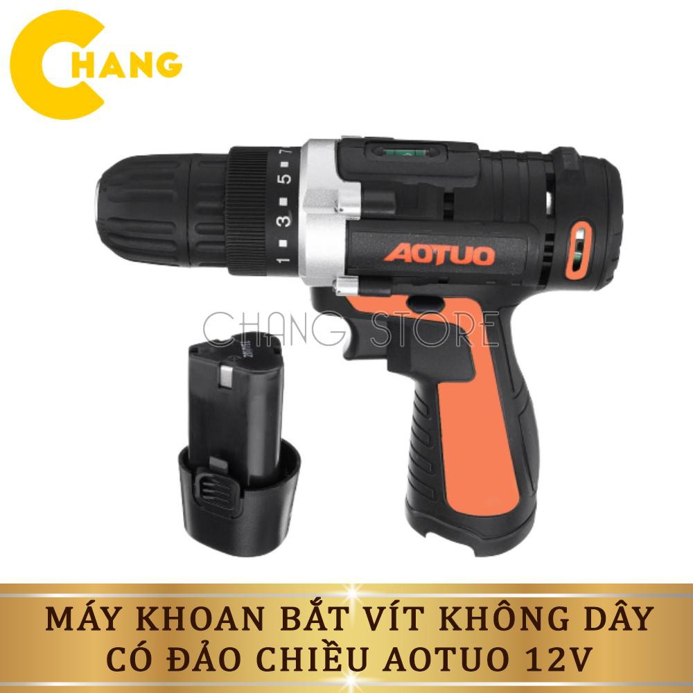 Máy Khoan Vặn Vít Không Dây Aotuo 12V Tốc Độ Có Đảo Chiều Thế Hệ Mới