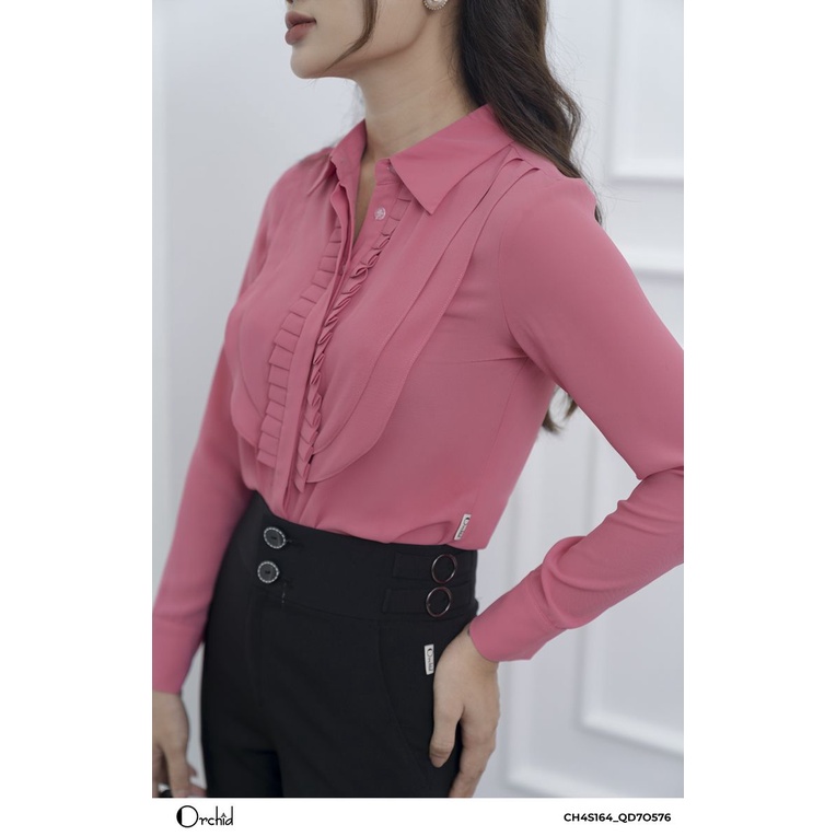 Áo sơ mi nữ dài tay công sở,chất tơ tằm - Orchid CH4S164