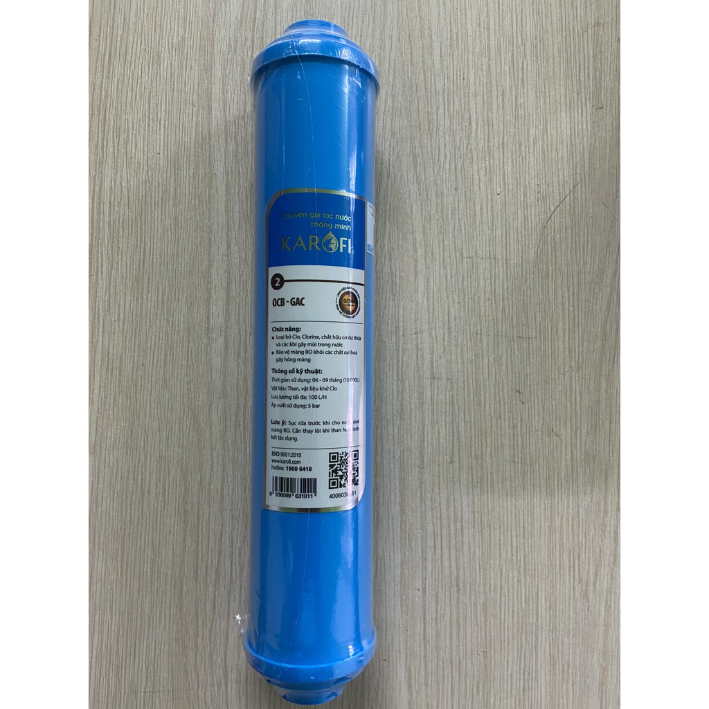 Lõi lọc nước số 2 Karofi OCB-GAC (Dùng cho máy N-e118, N-e119/U, N-e119/A, N-e239, N7RO, E8RO, E9RO)