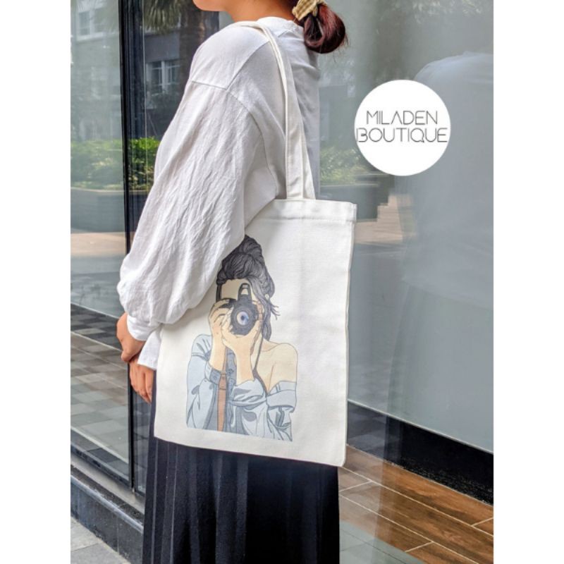 [Mã SKAMFSW175 giảm 10K đơn 50K] Combo Túi Vải Đặc Biệt Dễ Thương, Làm Quà Tặng dễ thương Túi Tote Vải, MILADEN