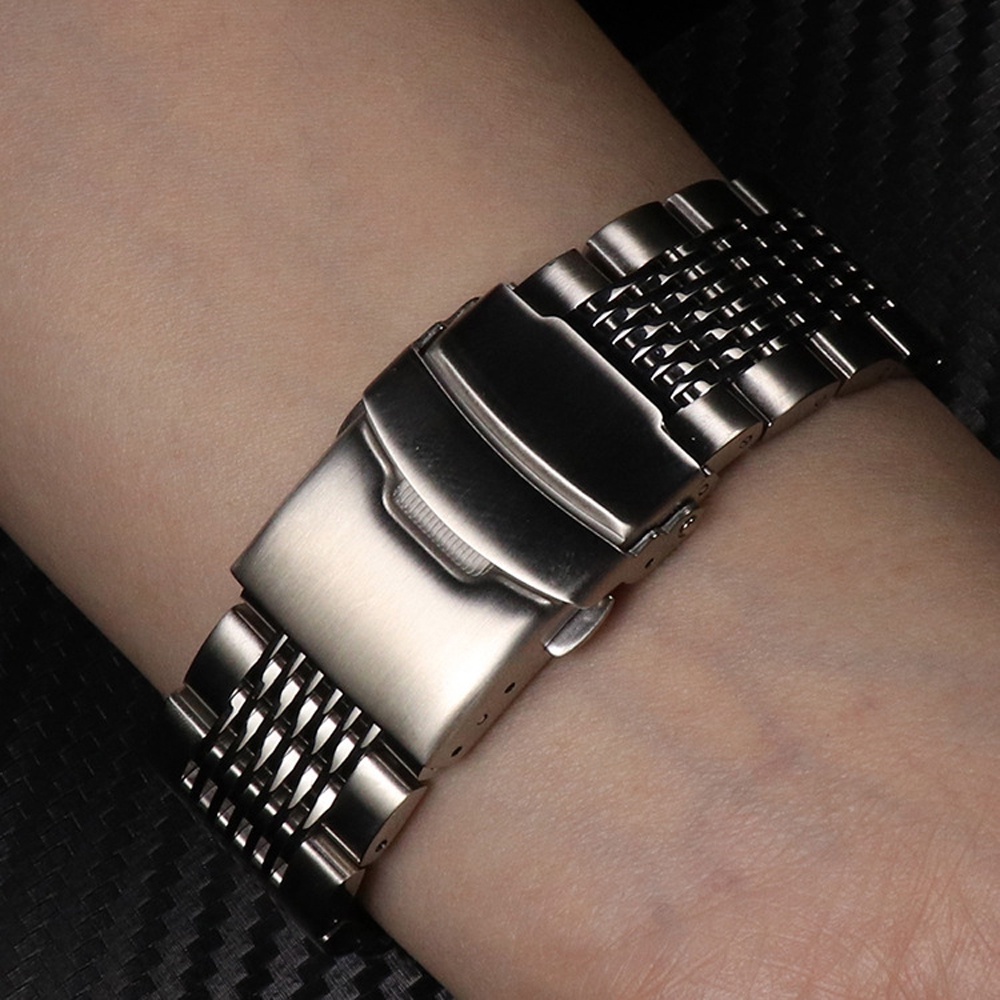SEIKO Dây Đeo Đồng Hồ Bằng Thép Không Gỉ 18mm/20mm/22mm/24mm Sang Trọng Cho Nam