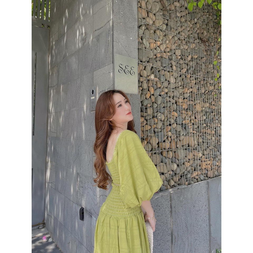 Sét đầm maxi đi biển xanh bơ mặc được nhiều kiểu - Maxi ngọc lan