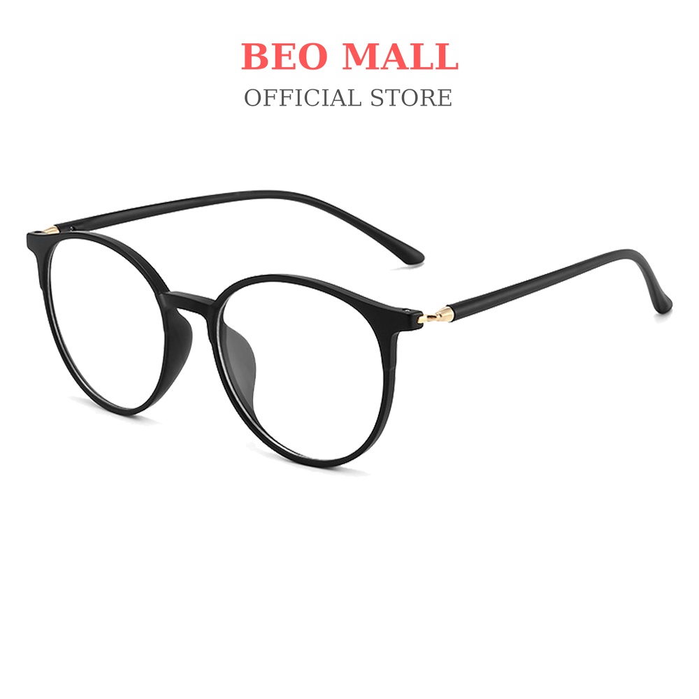 Gọng kính cận nam nữ mắt tròn BEOMALL chất liệu nhựa dẻo thiết kế đẹp thời trang 513
