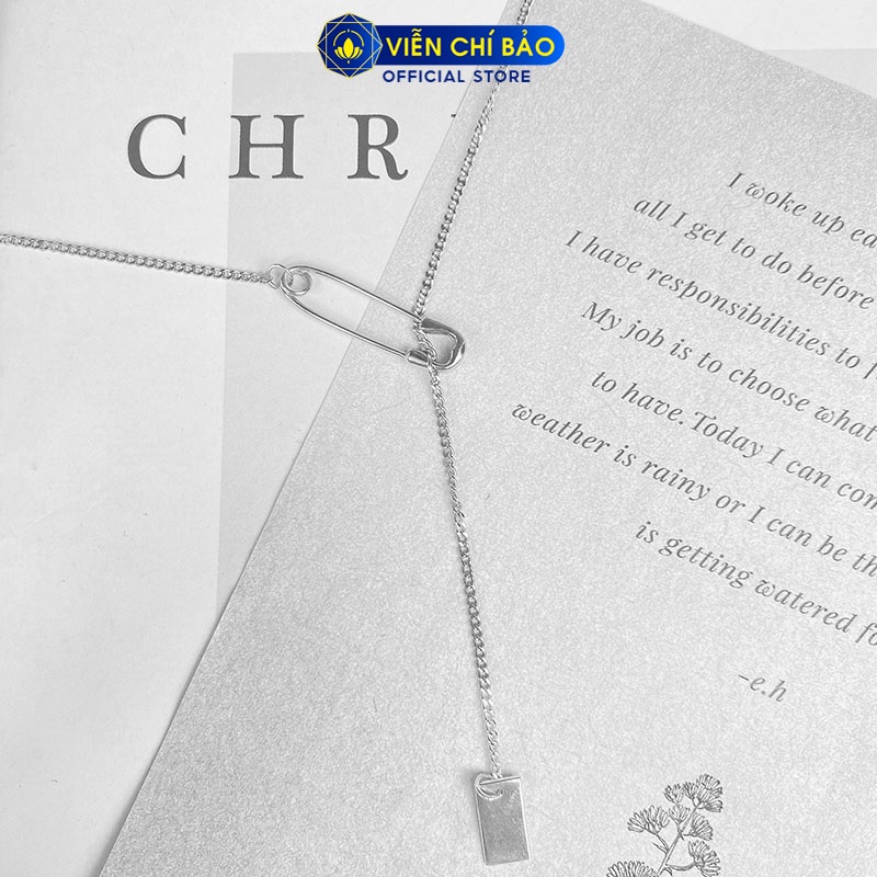 Dây chuyền bạc nữ hình kim băng chất liệu bạc Thái 925 free-size thời trang phụ kiện trang sức nữ Viễn Chí Bảo D000188