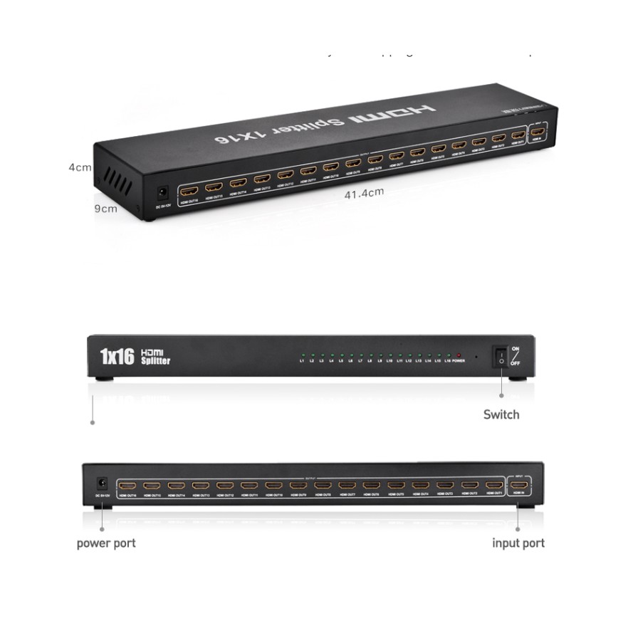 Bộ chia HDMI 1 ra 16 cổng UGREEN 40218