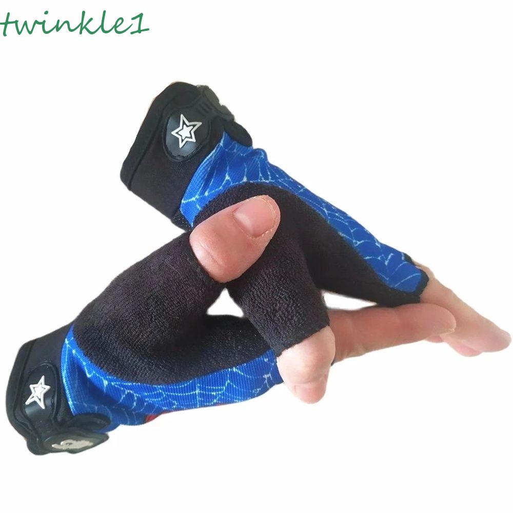 Găng Tay Hở Ngón Chống Trượt Họa Tiết Hoạt Hình Dùng Khi Đi Xe Đạp Cho Trẻ Em