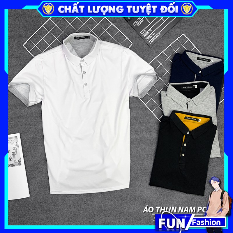 Áo thun nam polo 💥FREESHIP💥 Áo ngắn tay nam mã TT9 cổ bẻ tập gym co giãn dáng trơn tay lỡ đẹp mùa hè công sở