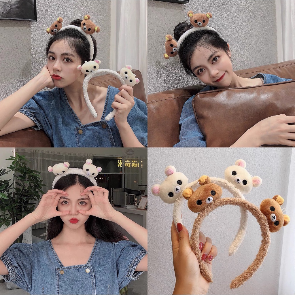 Dây Cột Tóc Gấu Bông Hoạt Hình Kiểu Nhật Và Hàn Quốc