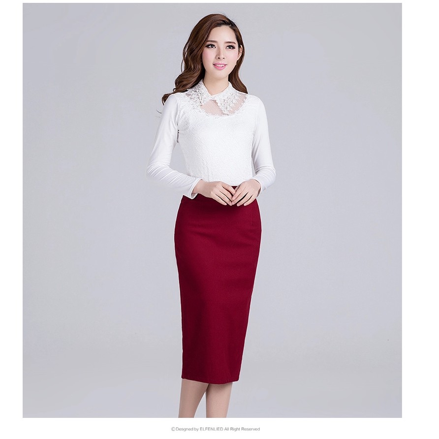 Chân váy bút chì công sở dáng dài hàng thiết kế | BigBuy360 - bigbuy360.vn