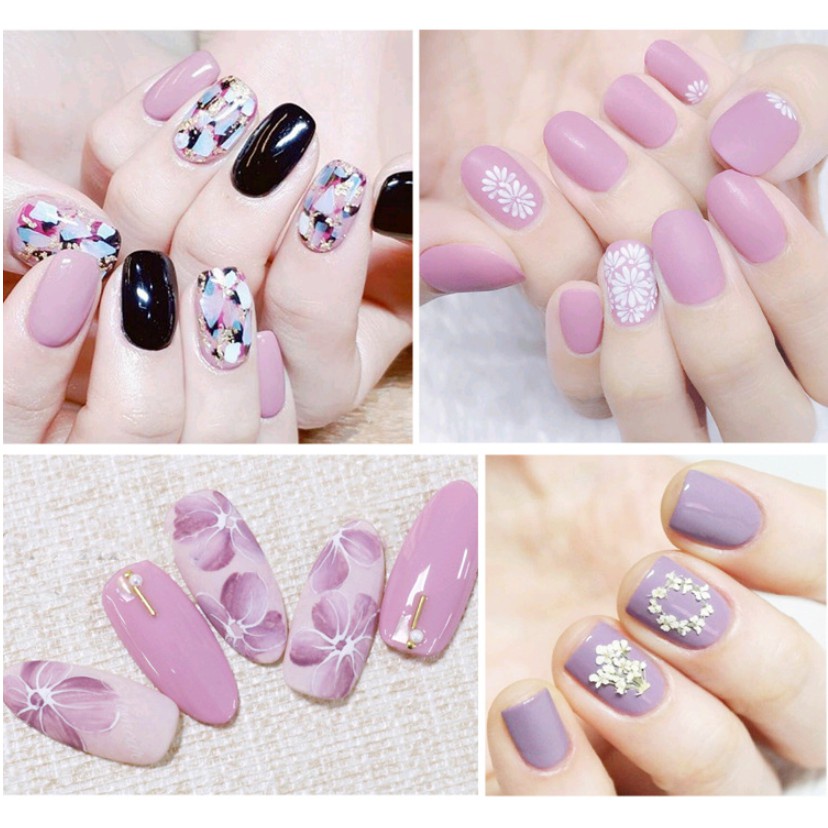 Sơn gel AS dùng máy hơ gel Sơn móng tay gel sơn nail tone màu tím nhẹ nhàng mã XY mã 15ml