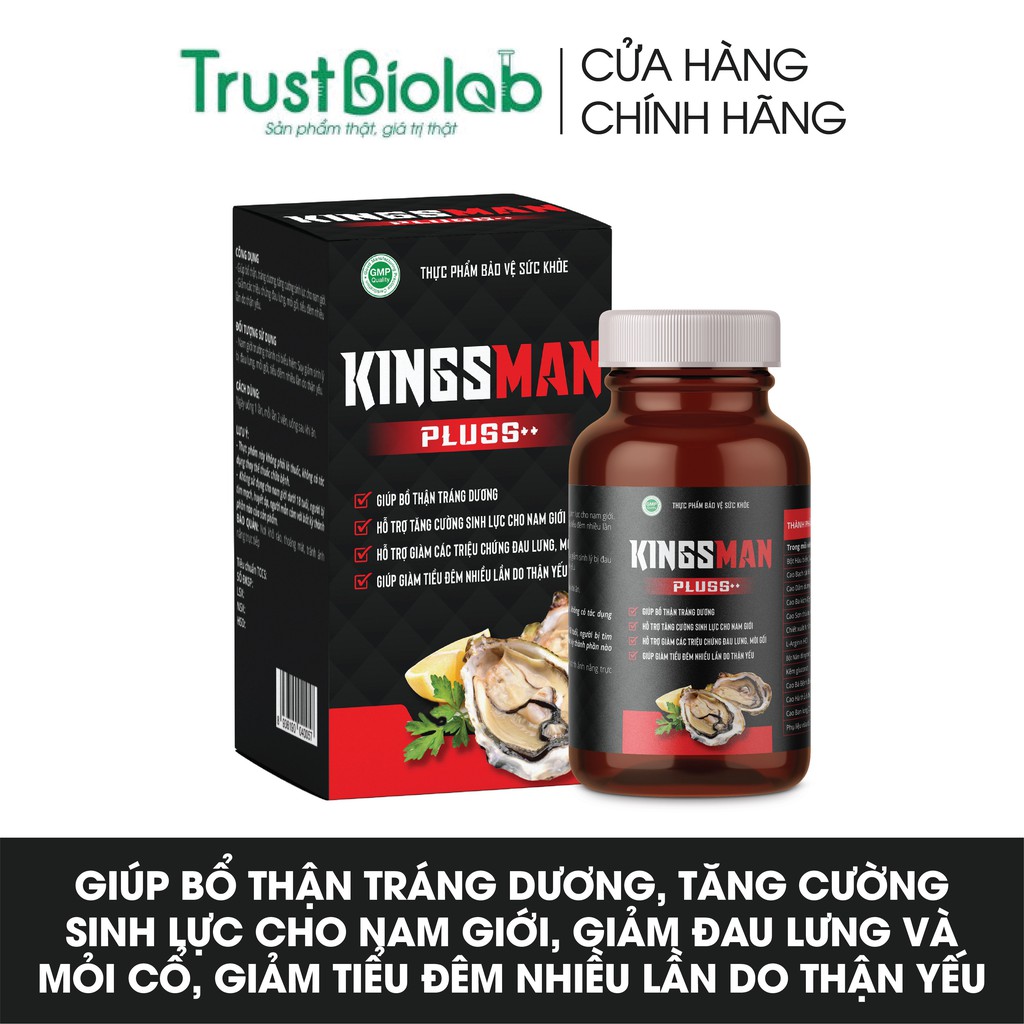 [HỘP 30v] KINGSMAN PLUSS++ BỔ THẬN TRÁNG DƯƠNG, TĂNG CƯỜNG SINH LỰC CHO NAM GIỚI