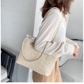 Túi xách nữ đan rơm cỡ lớn thời trang 2020